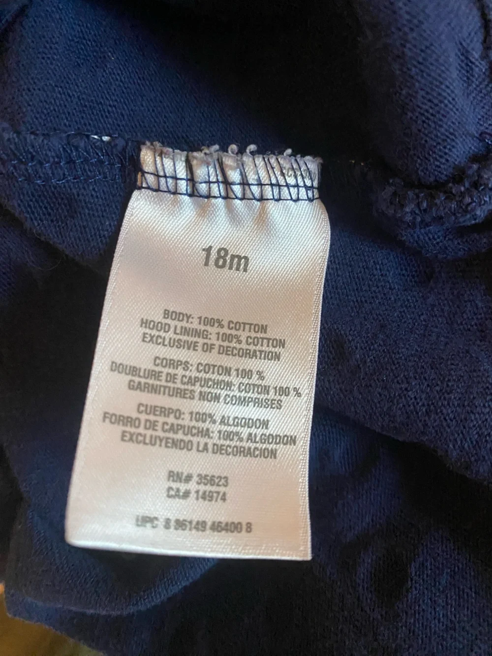 Navy Carters hoodie
